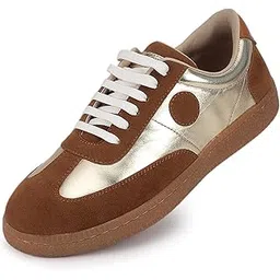 Women's Lightweight Lace-Up Casual Shoes | Sneakers for Women with Trendy Design & Extra Cushioning