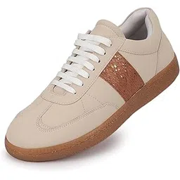 Women's Lightweight Lace-Up Casual Sneakers Shoes for Women with Trendy Design & Extra Cushioning
