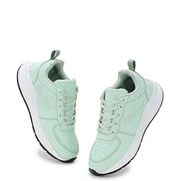 Women's Lightweight Sports Shoes Resin Material Olive Color Footwear (GN-237)