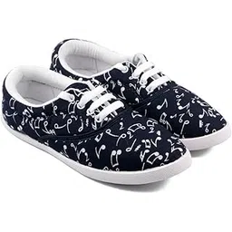 Women's MELON-23 Casual White Sneaker Shoes with Full Fabric Upper Lightweight Max Extra Cushion Shoes for Women's & Girl's