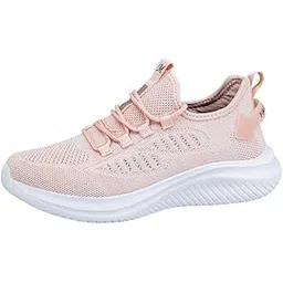 Women's Mesh Cloth Sports Shoes Lightweight Slip-On Single Walking Footwear