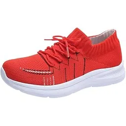 Women's Mesh Sports Shoes Lightweight Thick Sole Comfort Running Footwear