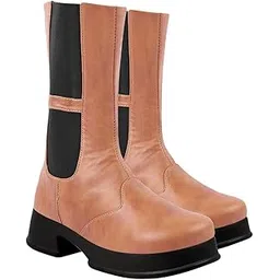 Women’s Mid-Calf Boots | Stylish Slip-On Comfortable Block Heel Long Boots for Girls & Women Party Footwear