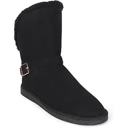 Women's Mid-Calf Winter Boot with Buckle Detail