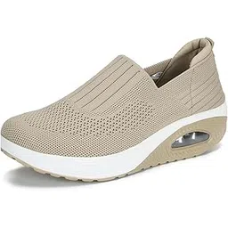 Women's Nursing Shoes Air Cushion Nurse Shoes Orthopedic Diabetic Wedge Sneaker Toning Rocker Walking Shoes Platform Wedge Sneaker Toning Rocker Walking Shoes