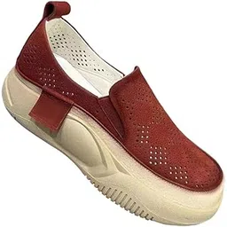Women's Platform Sneakers Walking Shoes Soft Nonslip Lightweight Sports Shoes 37 RedClothing Shoes & Accessories | Womens Shoes | Flats & Oxfords