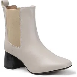 Women's Pointed-Toe Block Heeled Chelsea Boot