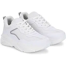 Womens Pop Sneakers | Solid Casual Lace Up Shoes | Stand Out with Trendy Designs | Perfect Complement to Any Casual Outfit