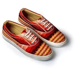 Women's Printed Low Ankle Canvas Sneakers | Lace Up Sneakers for Women | Stylish Casual Shoes | Comfortable & Lightweight Shoes for Girls & Womens