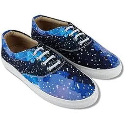 Women's Printed Low Ankle Canvas Sneakers | Lace Up Sneakers for Women | Stylish Casual Shoes | Comfortable & Lightweight Shoes for Girls & Womens