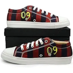 Women's Printed Low Ankle Canvas Sneakers | Sneakers for Women | Stylish Casual Shoes | Comfortable & Lightweight Shoes for Girls & Womens