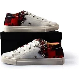 Women's Printed Low Ankle Canvas Sneakers | Sneakers for Women | Stylish Casual Shoes | Comfortable & Lightweight Shoes for Girls & Womens