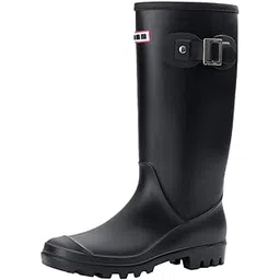 Women's Rain Boots Mid Calf Rainboots Fashion Anti Slip Protective Footwear 39
