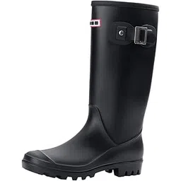 Women's Rain Boots Mid Calf Rainboots Fashion Anti Slip Protective Footwear 41
