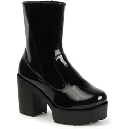 Women's Round Toe Ankle Boots Zipper Chunky Block Heel Boots for Women Boots For Women