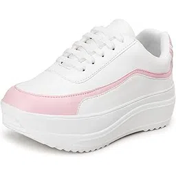 Women's Shoes for Walking Gym Training, Casual, Sports, Slip-On, Lightweight Lace up Athletics Slipon Running Sneaker for Ladies and Girls LBCNV4501