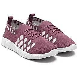 Women's Slip-on Knit Walking Shoes | Breathable PVC Sole Lightweight Sneakers | Comfortable Casual Shoes for Walking, Gym, Travel