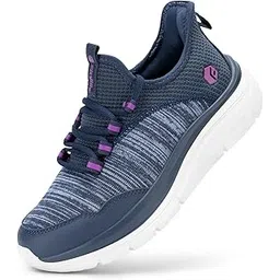 Women's Slip On Sneakers Wide Shoes Hands Free Running Shoes Slip-On Walking Shoes for Flat Feet Plantar Fasciitis Heel Pain Relief - Cloud Walker V7