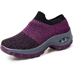 Women's Slip-On Walking Shoes Comfortable Loafers Casual Non-Slip Nursing Shoes Fashion Platform Sneakers