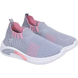 Women's Slip-On Walking Shoes with Cushioned Sole | Lightweight Knitted Mesh Sneakers for Daily Walks Gym Travel and Casual Wear