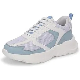 Womens Sneaker |Sneaker for Women | Stylish Lace-Up Design | Soft Cushioned Insole for Comfort | Lightweight & Breathable | Perfect for Casual Wear (A6841)