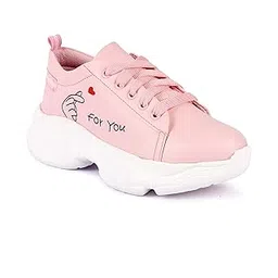 Women's Sneaker Walking Shoes for Girl's Pink Shoes Collections