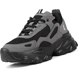 Women’s Sneakers Black | Comfortable Lightweight Walking Shoes | Stylish Casual Lace-Up Trainers for Daily Wea | LSLD-SNK-01-JB |