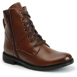 Women's Solid Comfortable Lace-up Boots for Party Casual Festive Use I El-daz-wn-138 Tan Fashion