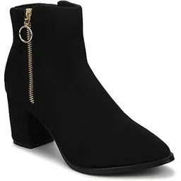 Women's ST-1066 Black Suede Boots