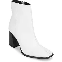Women's ST-1067 White PU Boots