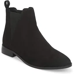 Women's ST-1074 Black Suede Boots