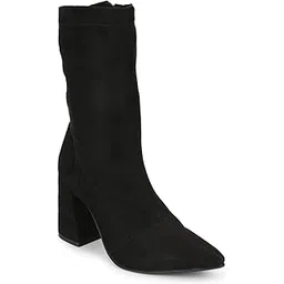 Women's ST-1183 Black Suede Boots