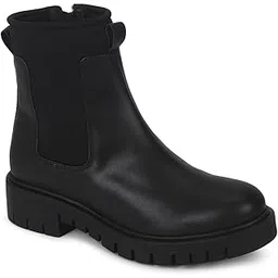 Women's ST-1249 Black PU Boots