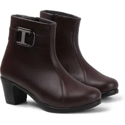 Women’s Stylish Ankle Boots Brown Trendy Fashion Boots for Casual & Party Wear Boots For Women