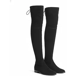 Women's Suede Over The Knee High Boots Low Flat Heel Thigh High Boots for Women & Girls