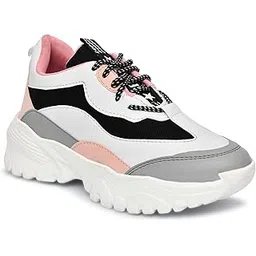 Women's Synthetic Leather Sneakers Shoes