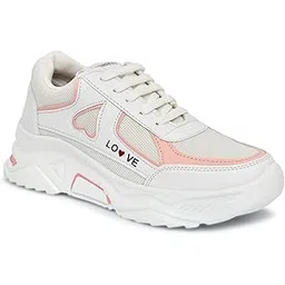 Women's Synthetic Leather Sneakers Shoes