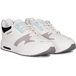 Women's Synthetic Lightweight Stylish Rubber Sole Lace-Up Sneaker Shoes