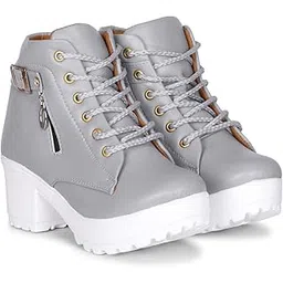 Women's Tan Buckle Boots – Stylish Faux Leather High Ankle Boots for Winter & Casual Wear – Comfortable & Durable