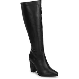 Women's TC-ST-1178-BLKPU Black PU Boots