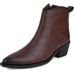 Womens Textured Chelsea Pointed Boots
