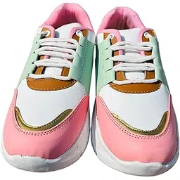 Women’s Thermoplastic Elastomer Sole Chunky Sneakers, Pink