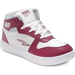 Women's Trendy-11 Casual Sneaker High Neck Shoes with Lightweight Extra Cushion Casual Lace-Up Shoes for Women's & Girl's