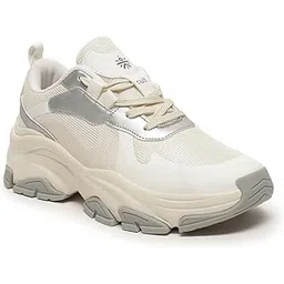 Women's Venus Sneakers (Off White/Silver, UK Footwear Size System, Adult, Women, Numeric, Medium, 5)