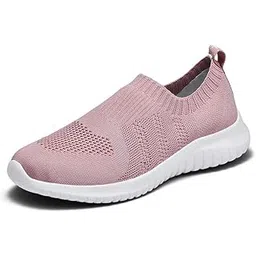 Women's Walking Tennis Shoes - Lightweight Athletic Casual Gym Slip on Sneakers