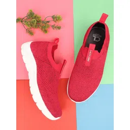 Women's Woven Design Slip-On Textured Sneakers Casuals For Women
