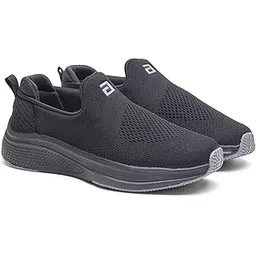 Wonderwalk Pro-12 Men’s Walking Shoes | Lightweight Slip-On Sneakers for Men | Breathable Knit Upper, Memory Foam Tech & Non-Slip Outsole