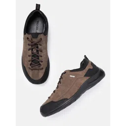 Woodland Men Brown Solid Suede Sneakers