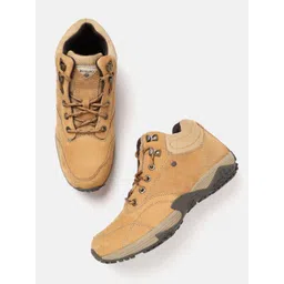 Woodland Men Camel Brown Sneakers