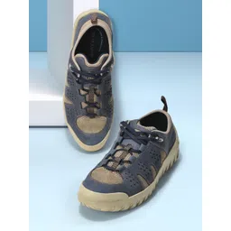 Woodland Men Colourblocked Leather Sneakers
